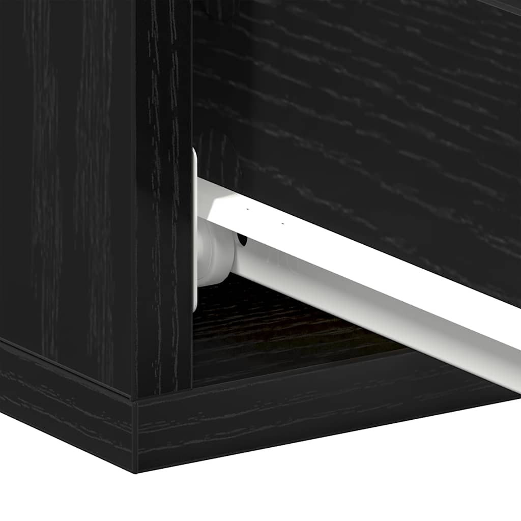 Floating Nightstands 2 pcs Black Oak 40x32x15cm Engineered Wood