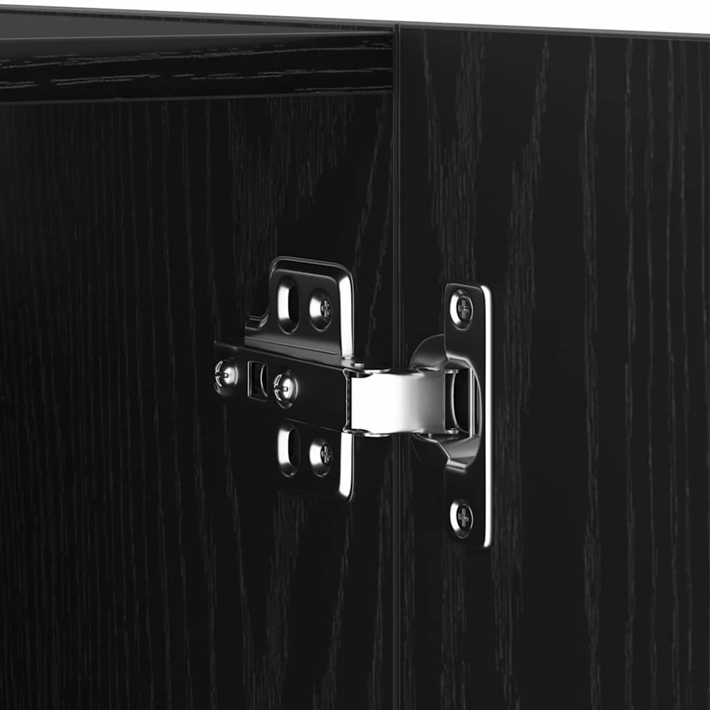 Wall TV Cabinet 2 pcs Black Oak 30.5 x 28.5 x 90 cm