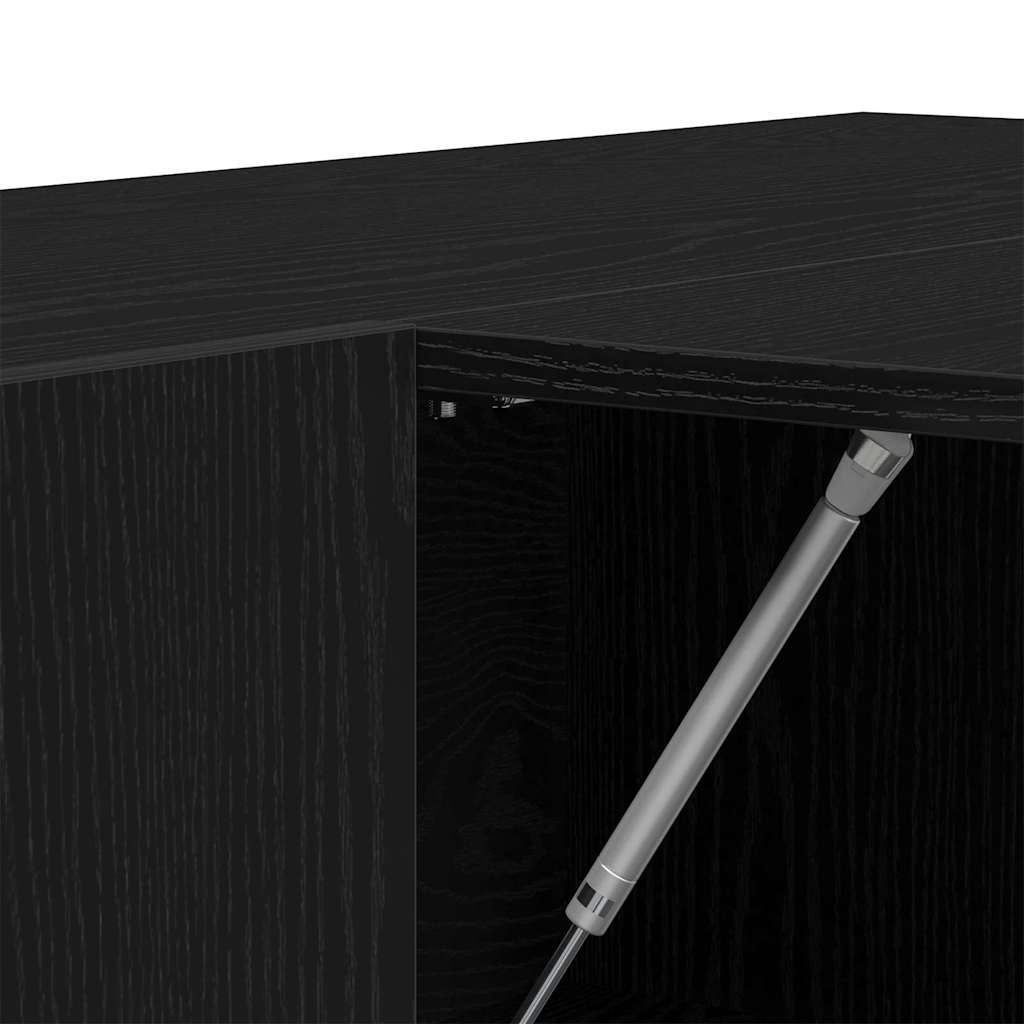 Hallway Cabinet Black Oak 97.5 x 37 x 99 cm Engineered Wood