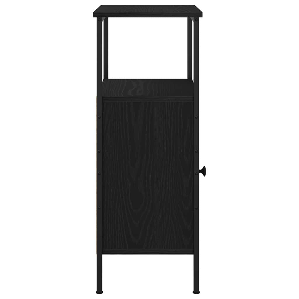Bedside Cabinet 2 pcs Black Oak 41 x 31 x 80 cm Engineered Wood
