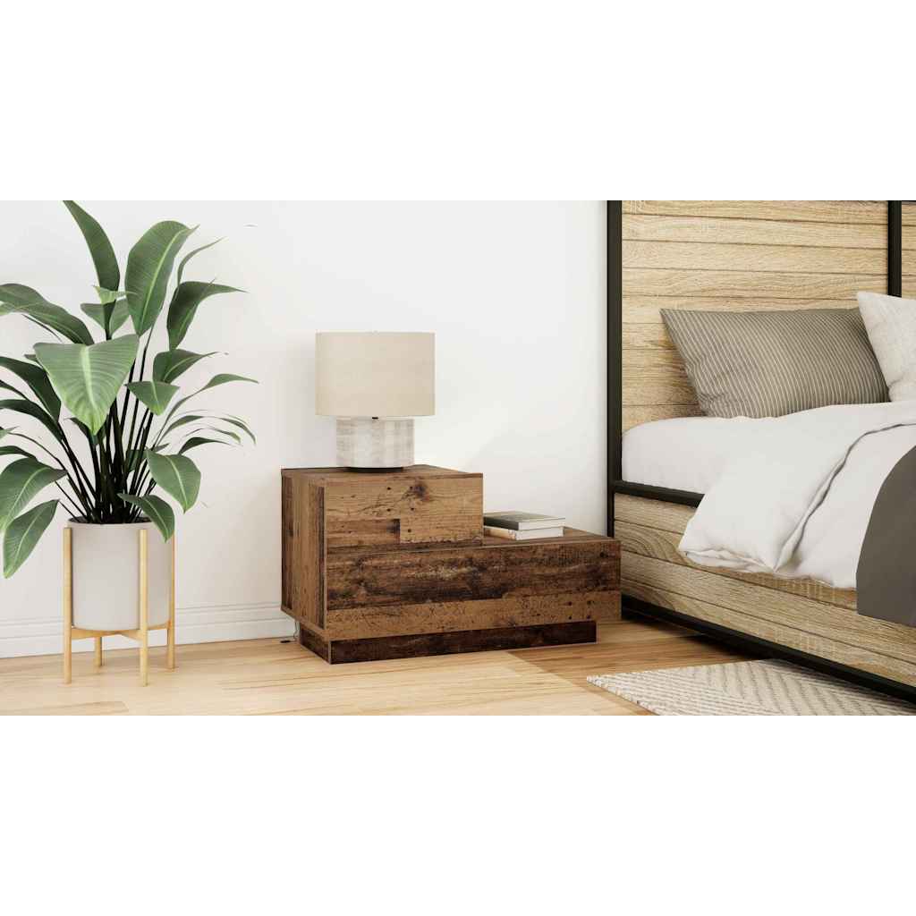 Bedside Cabinet Old Wood 70 x 36 x 40.5 cm Engineered Wood