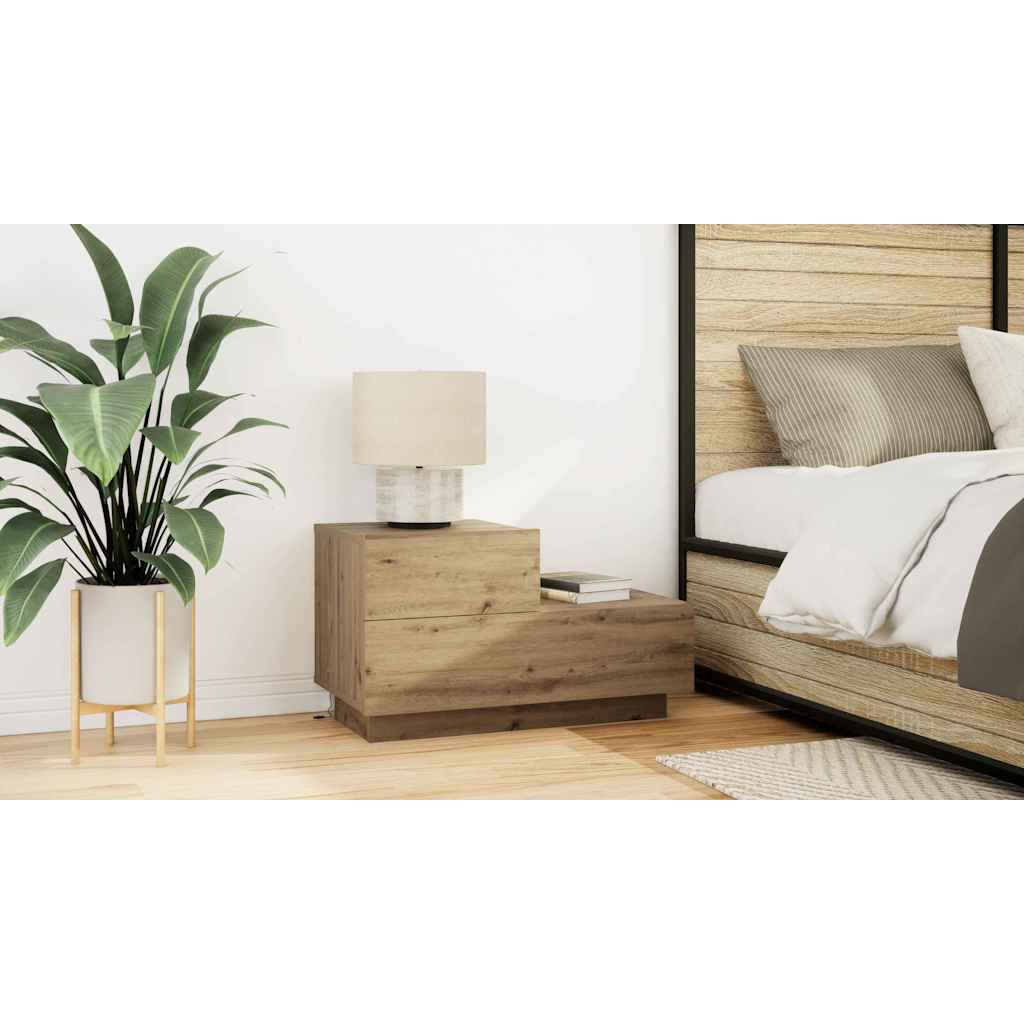 Bedside Cabinet Artisan Oak 70 x 36 x 40.5 cm Engineered Wood