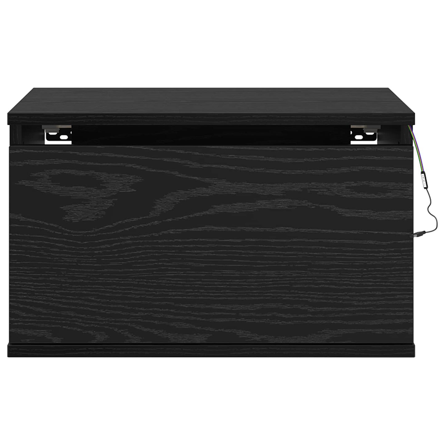Wall-mounted Bedside Cabinet 2 pcs Black Oak 50 x 36 x 30 cm