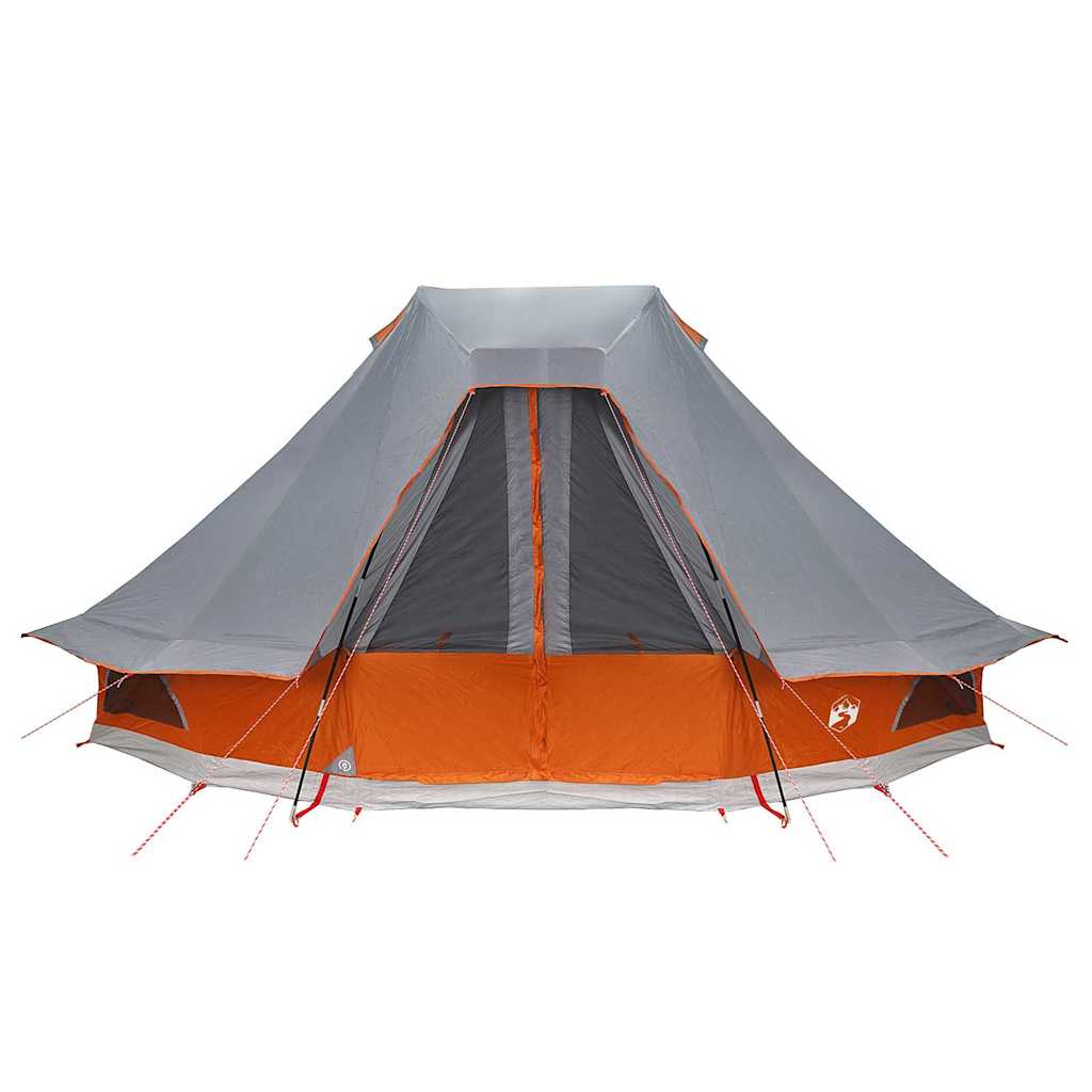Tipi Tent with Roof Grey and Orange 466 x 310 x 240 cm Taffeta