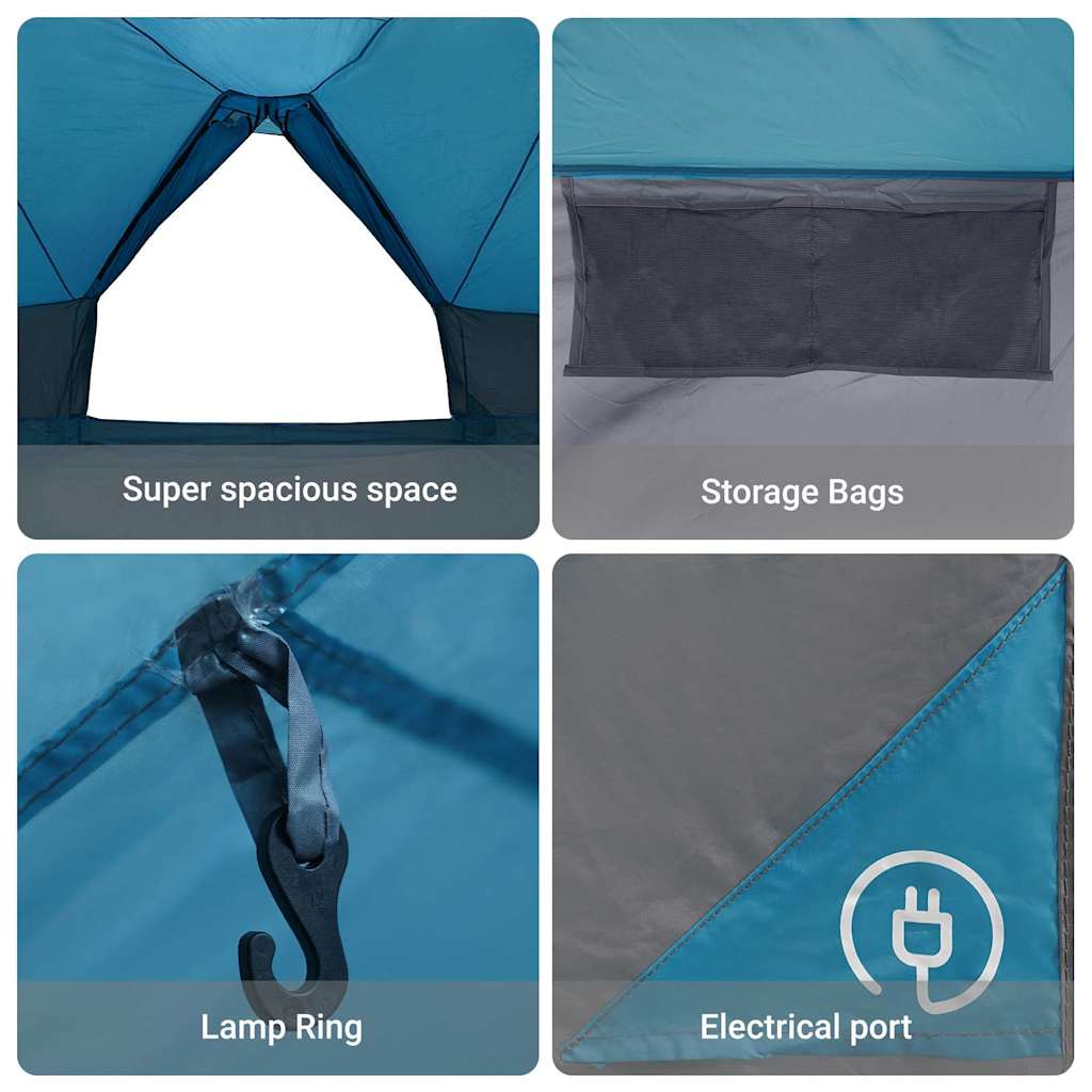 Tipi Tent with Roof Blue 680 x 430 x 270 cm Taffeta