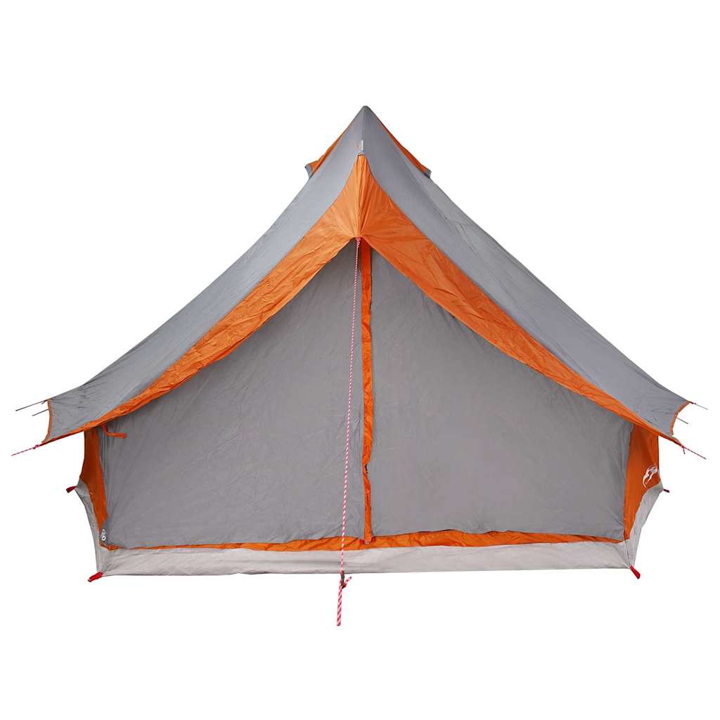 Tipi Tent with Roof Grey and Orange 400 x 346 x 250 cm Taffeta