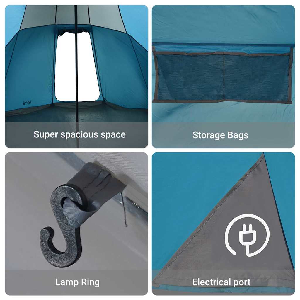 Tipi Tent with Roof Blue 510 x 690 x 330 cm Taffeta