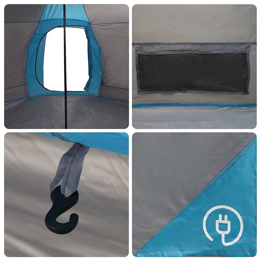 Tipi Tent with Roof Blue 492 x 492 x 275 cm Taffeta