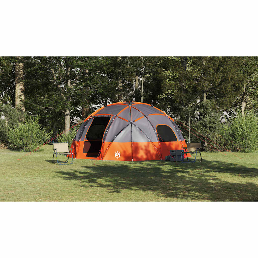Dome Tent with Roof Grey and Orange 475 x 475 x 235 cm Taffeta