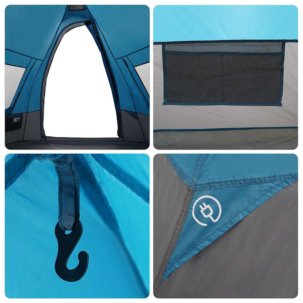 Tipi Tent with Roof Blue 383 x 338 x 217 cm Taffeta