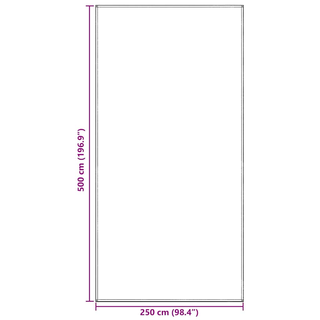 Tent Carpet Folding Manual Light Grey 500 x 250 cm Polyethylene