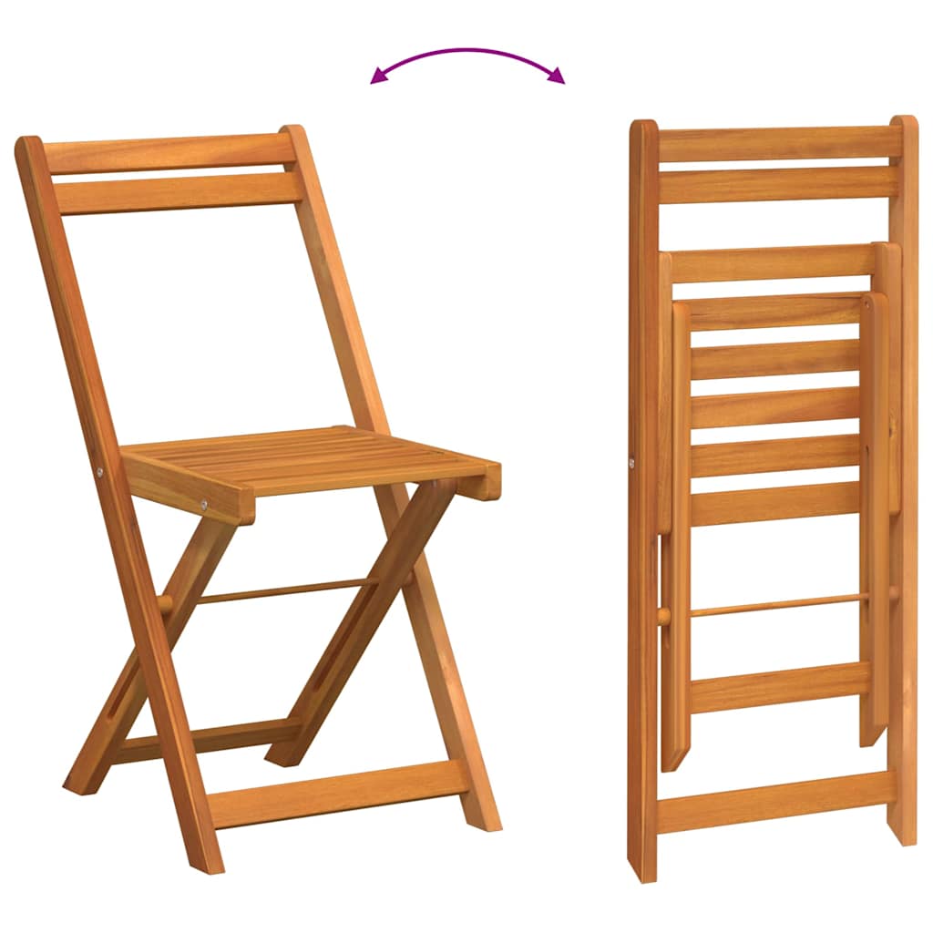 Garden Dining Set 3 pcs Oil Natural Solid Acacia Wood