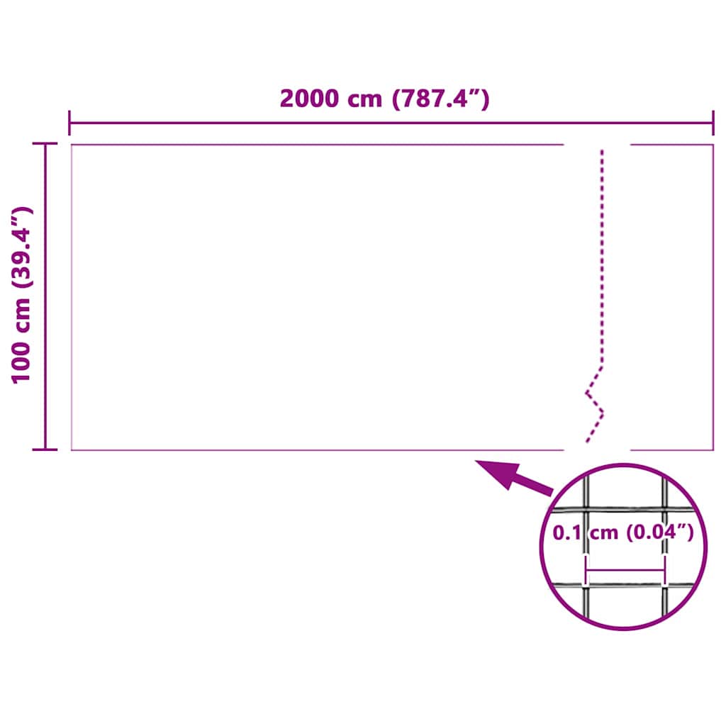 Insect Mesh Screen White 100 x 2000 cm Fibreglass