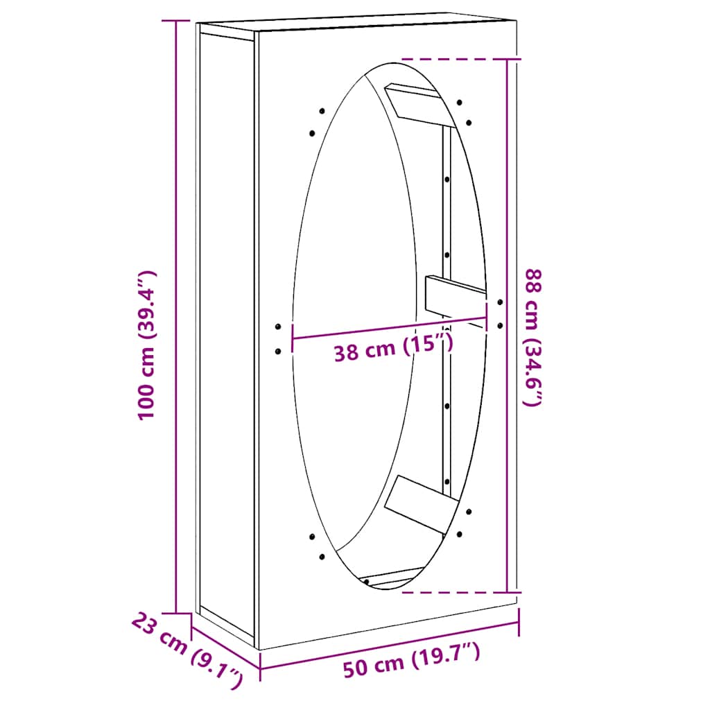 Firewood Rack Anthracite 50x23x100 cm Cold-rolled steel