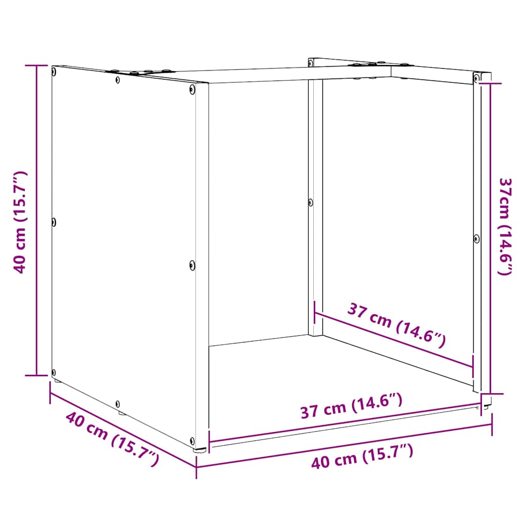 Firewood Rack Olive Green 40x40x40 cm Cold-rolled steel