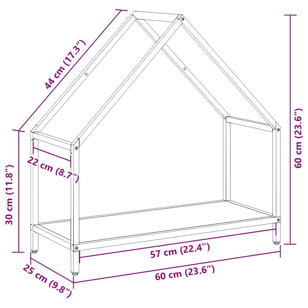 Firewood Rack Anthracite 60x25x60 cm Cold-rolled steel
