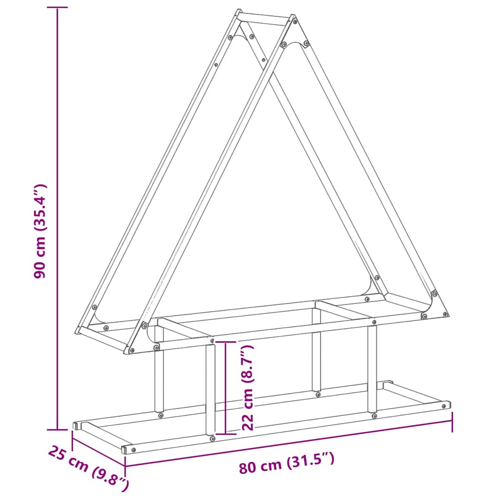 Firewood Rack Olive Green 80x25x90 cm Cold-rolled steel