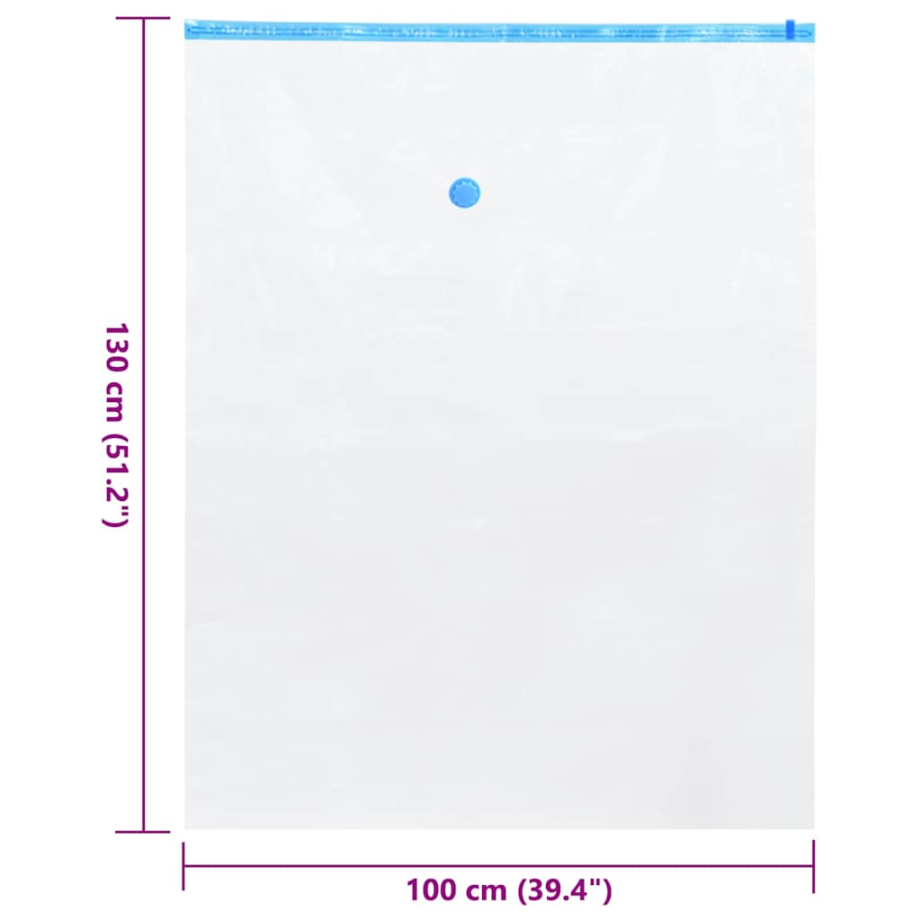 Storage Bags 20 pcs Transparent and Blue 130 x 100 cm