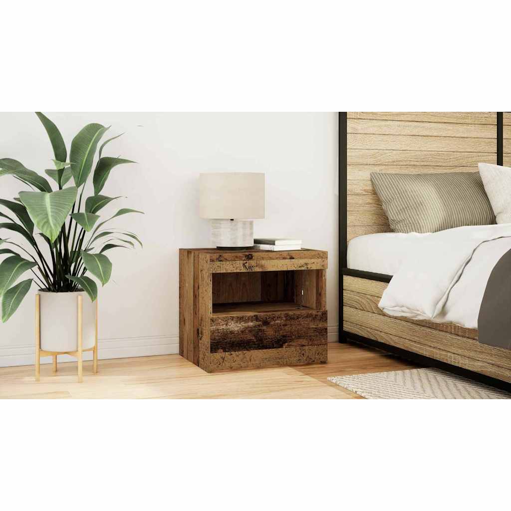 Bedside Cabinet Old Wood 50 x 40 x 45 cm Engineered Wood
