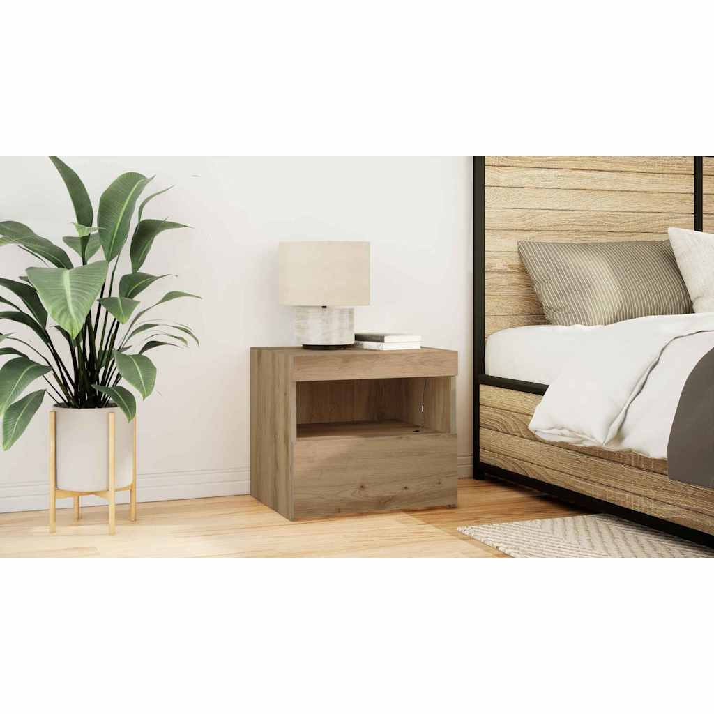 Bedside Cabinet Artisan Oak 50 x 40 x 45 cm Engineered Wood