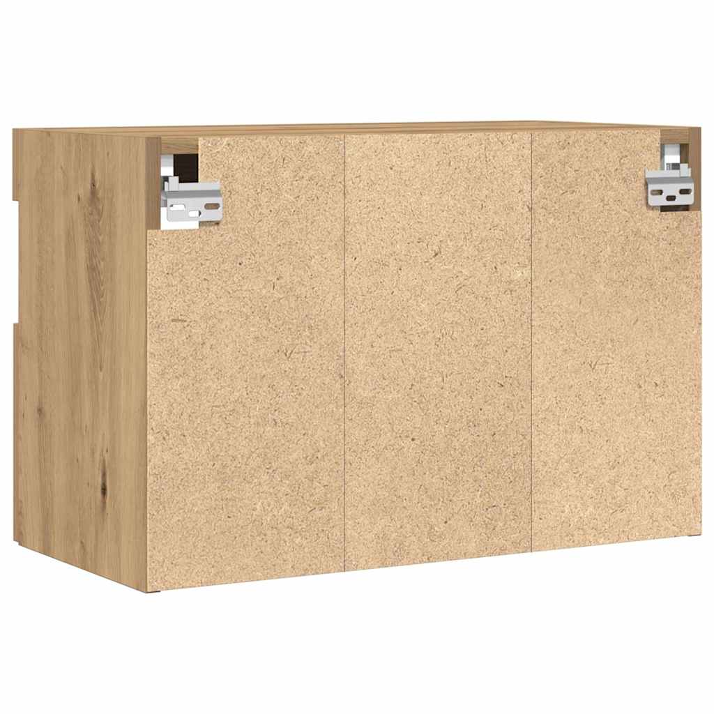 TV Wall Cabinet with LED 2 pcs Artisan oak 60 x 30 x 40 cm