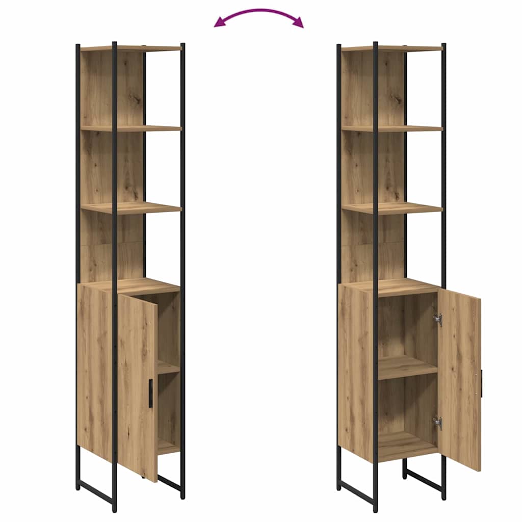 Bathroom Cabinet Artisan oak 33 x 33 x 185.5 cm Engineered Wood