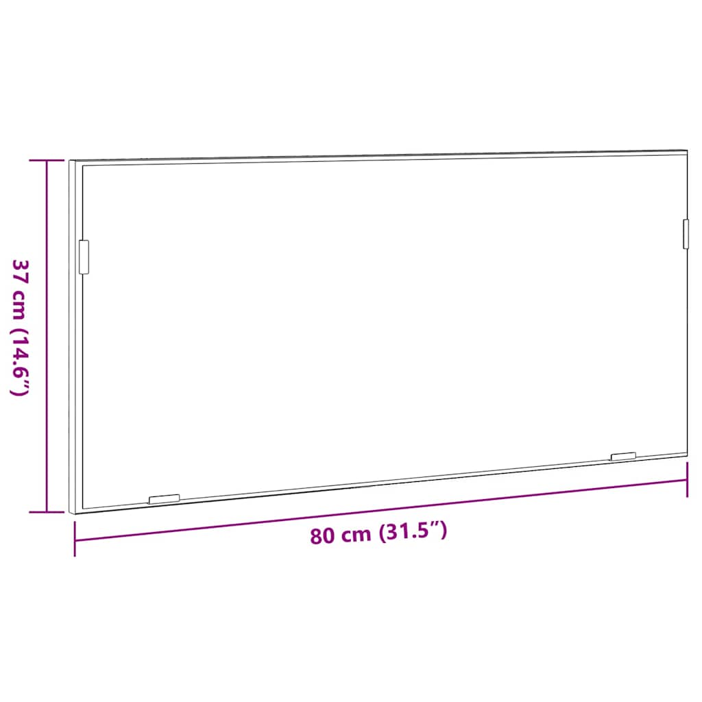 vidaXL Bathroom Mirror Artisan oak 80 x 8.5 x 37 cm Engineered Wood