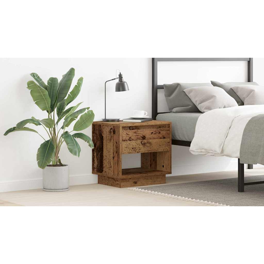 Nightstand with Drawer Old Wood 45 x 34 x 44 cm Engineered Wood