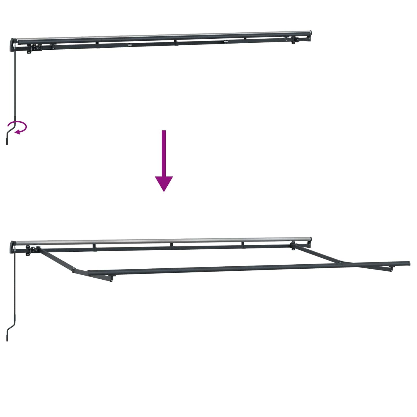 Retractable Awning Blue 350 x 200 cm Fabric