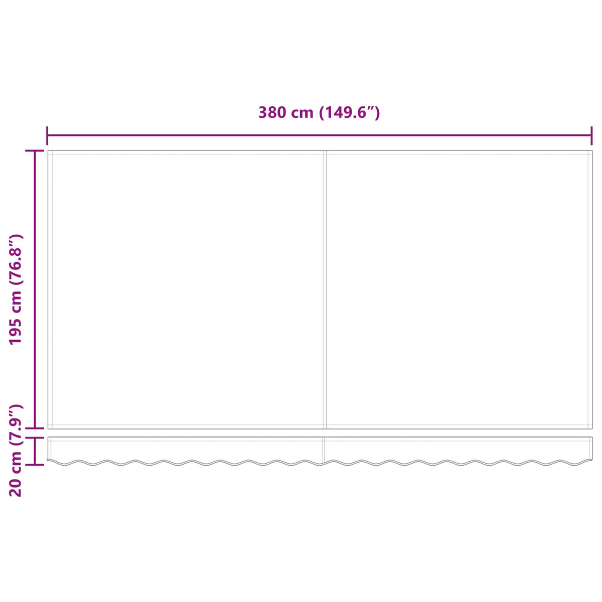 Retractable Awning Anthracite 400 x 200 cm Fabric