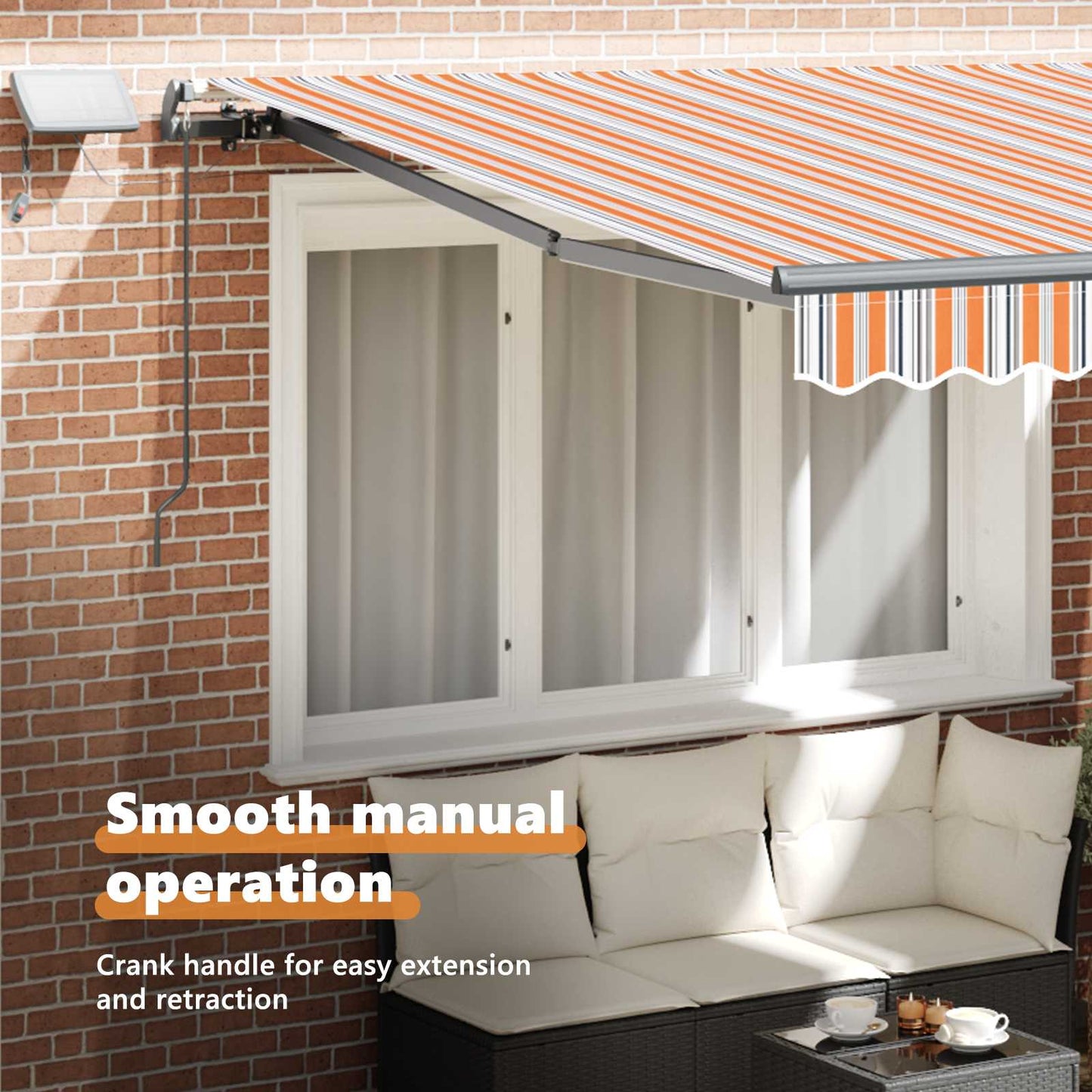 Retractable Awning Multicolour 300 x 250 cm