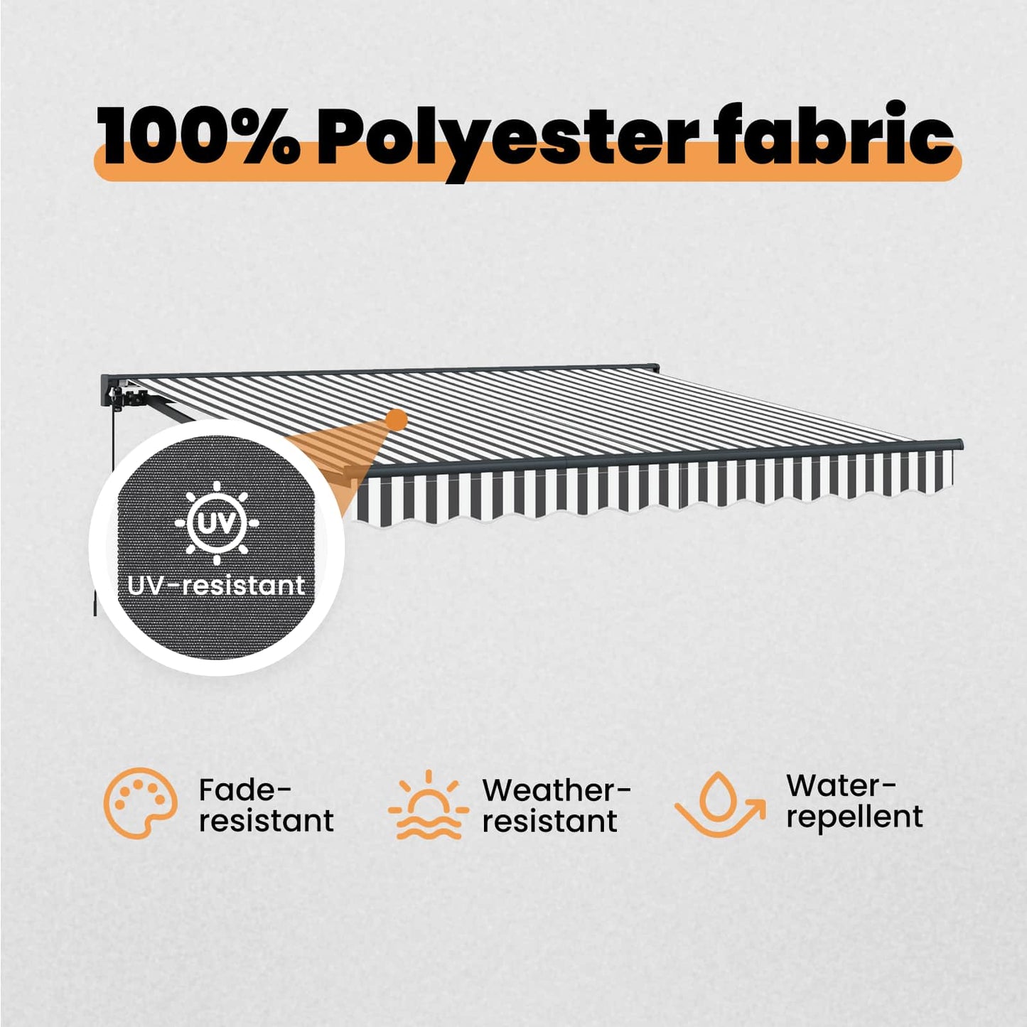 Awning Frame Anthracite and White 350 x 250 cm