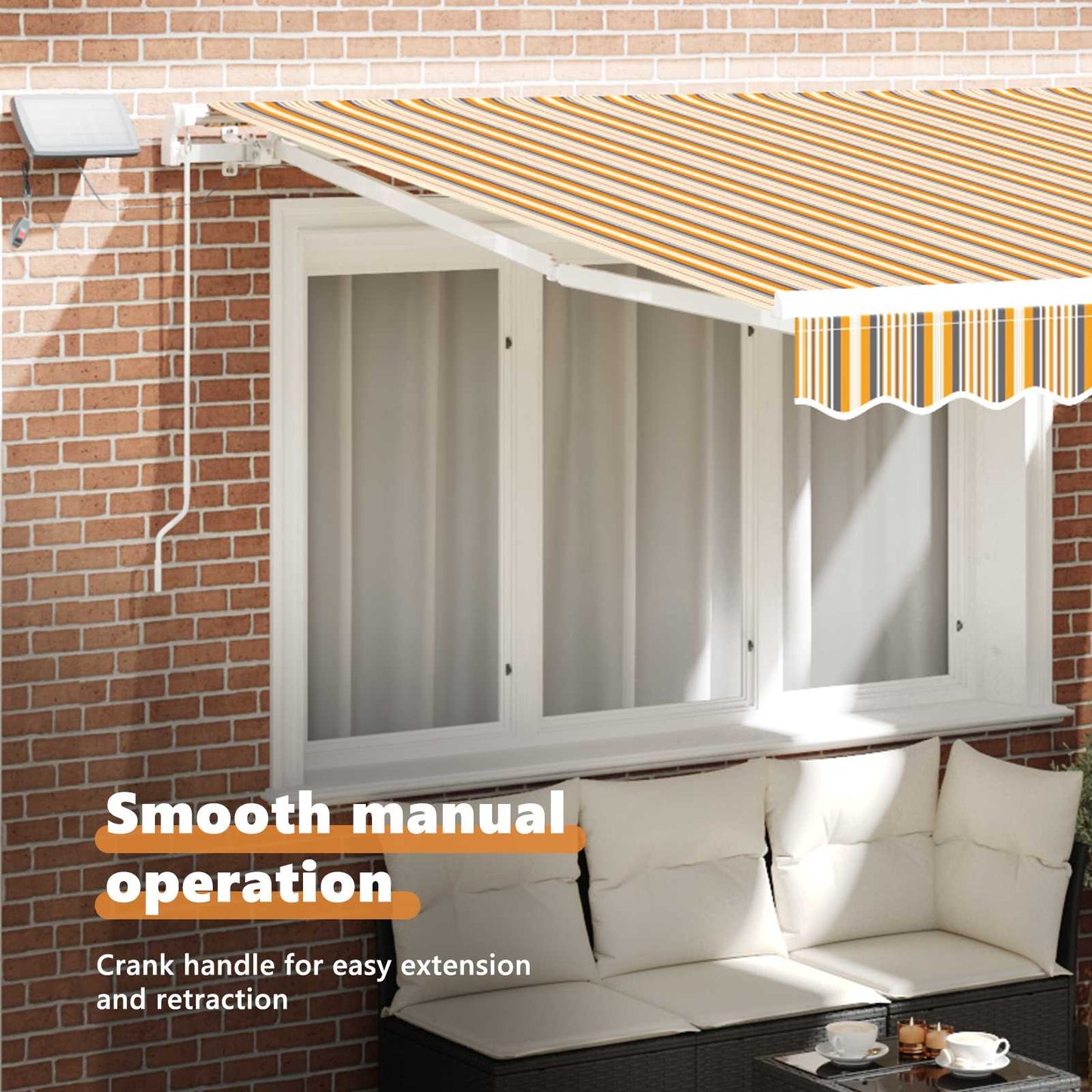 Retractable Awning Multicolour 350 x 250 cm