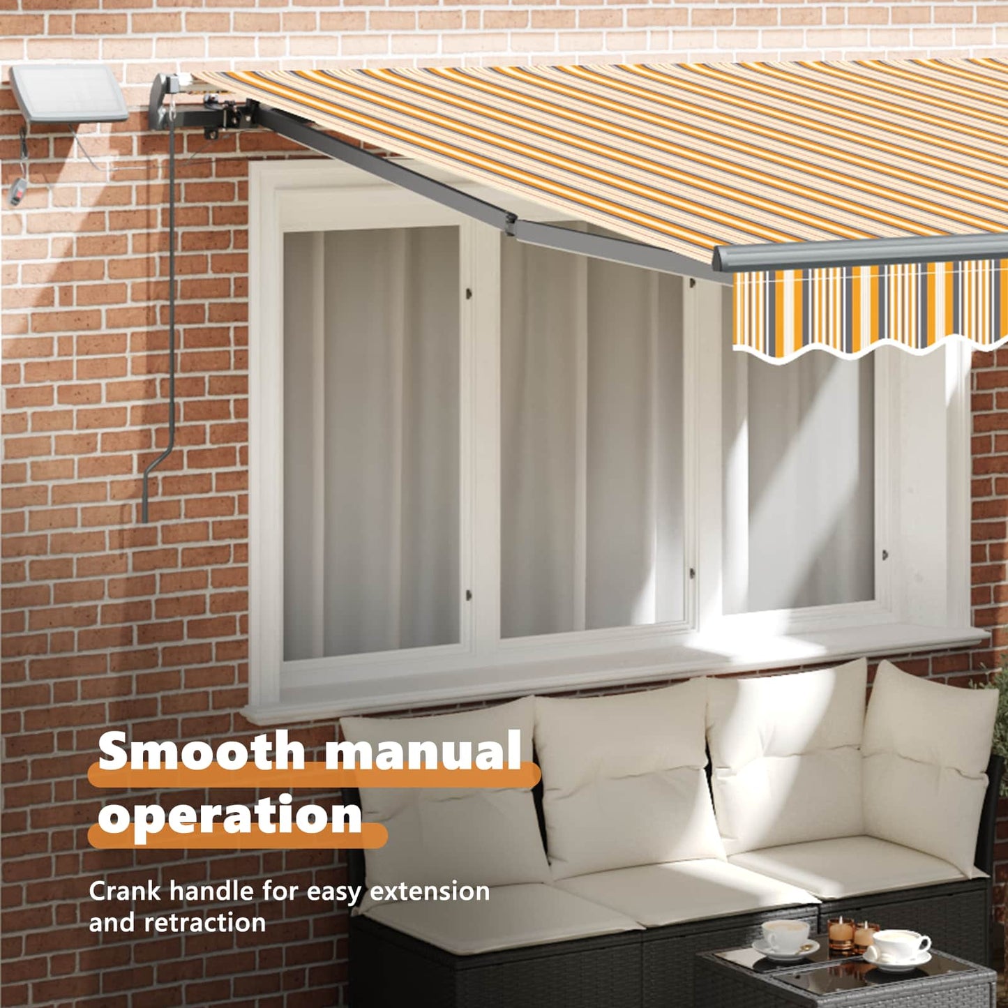 Retractable Awning Multicolour 350 x 250 cm