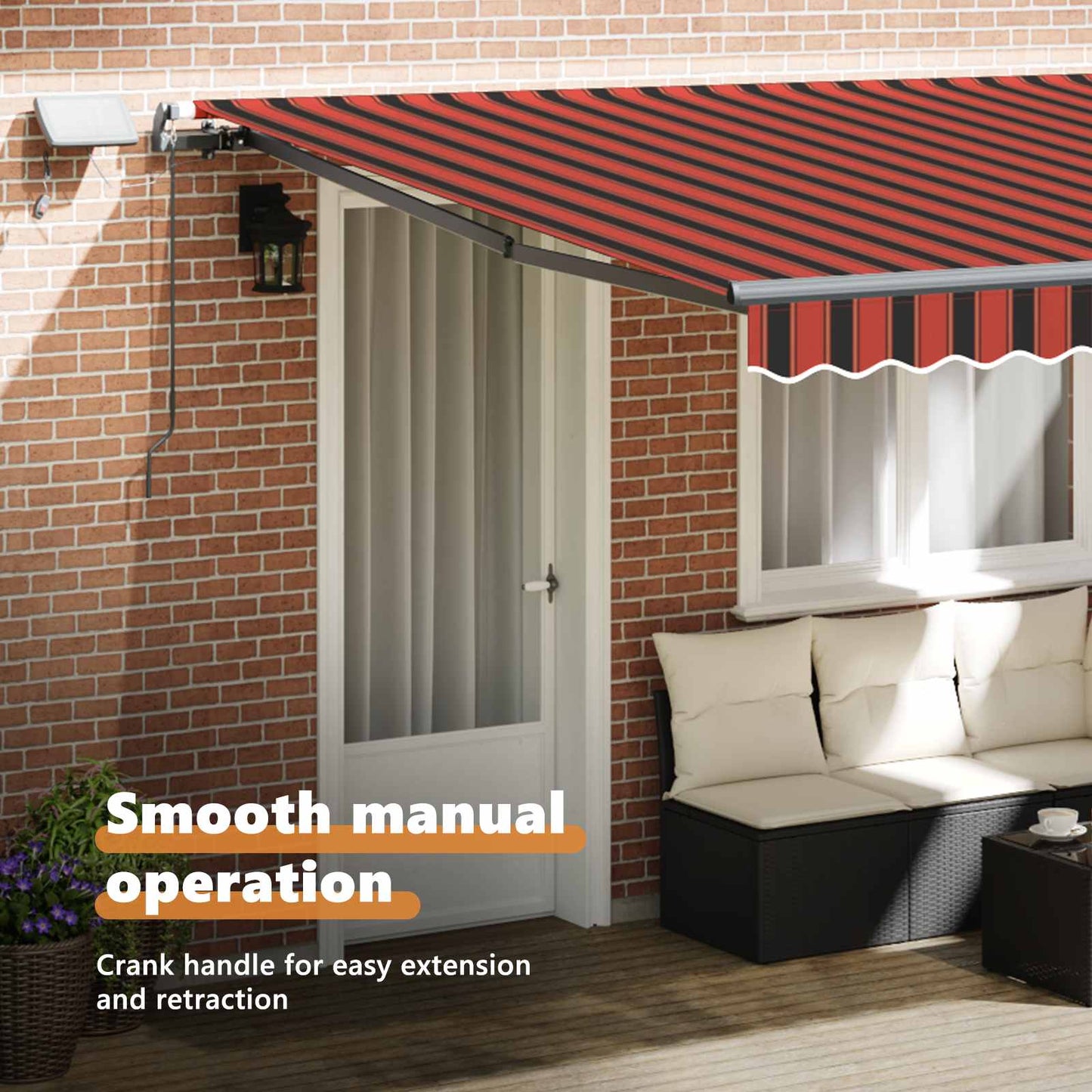 Retractable Awning Orange and brown 400 x 300 cm