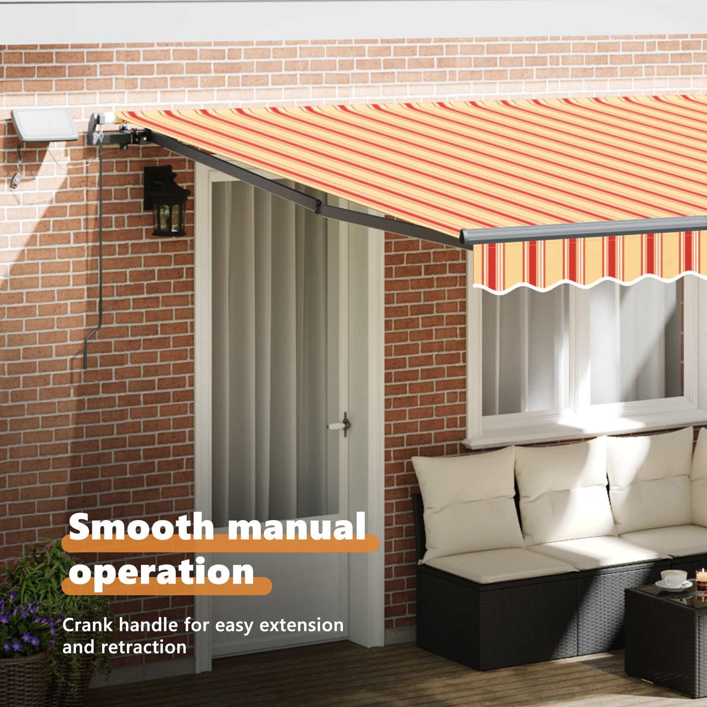 Retractable Awning Yellow and Orange 400 x 350 cm