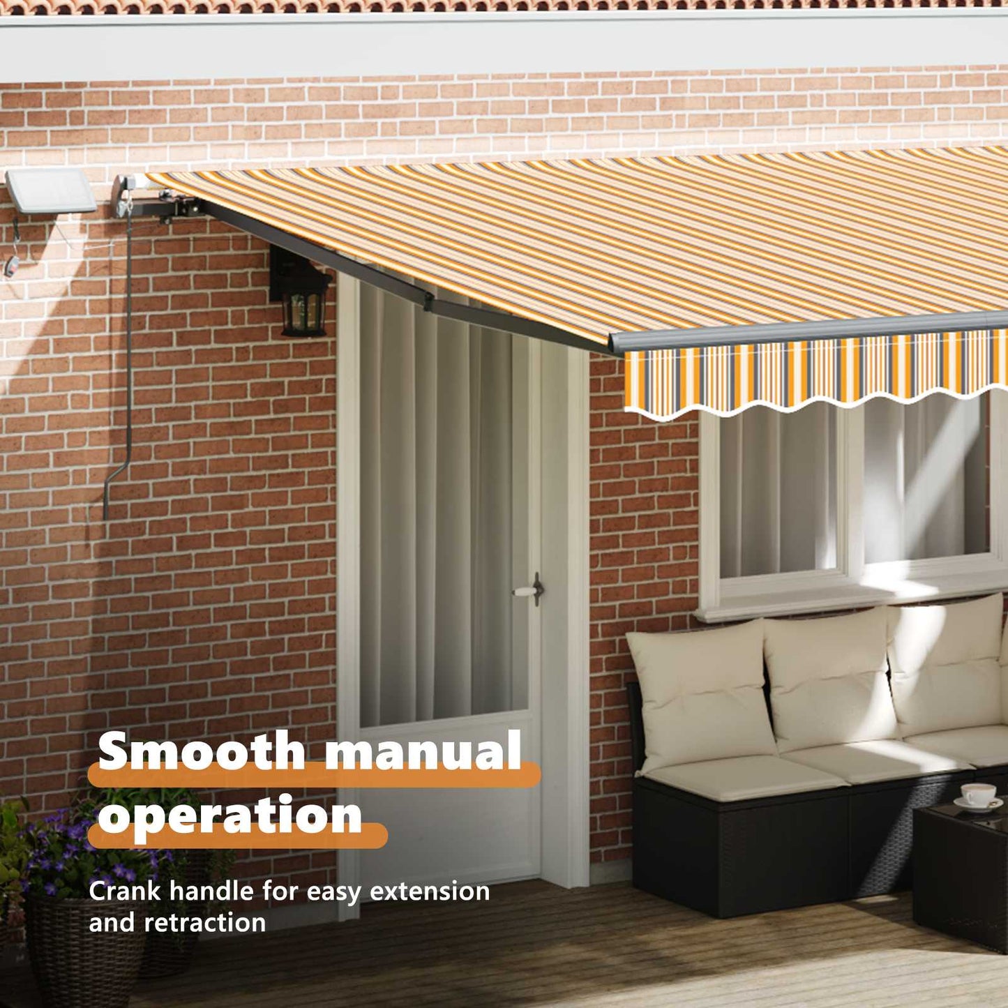 Retractable Awning Multicolour 450 x 300 cm