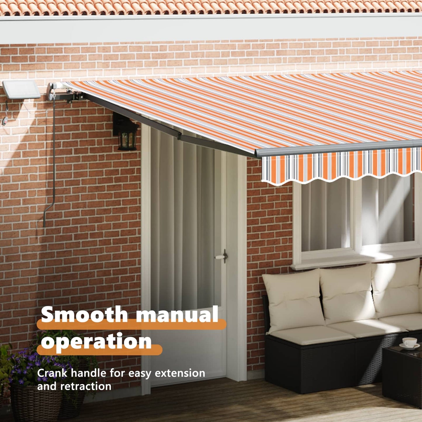 Retractable Awning Multicolour 450 x 350 cm