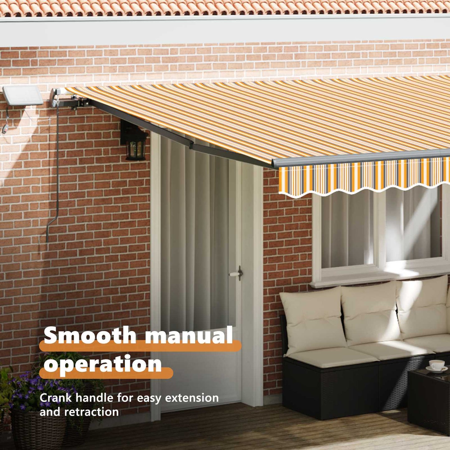 Retractable Awning Multicolour 450 x 350 cm