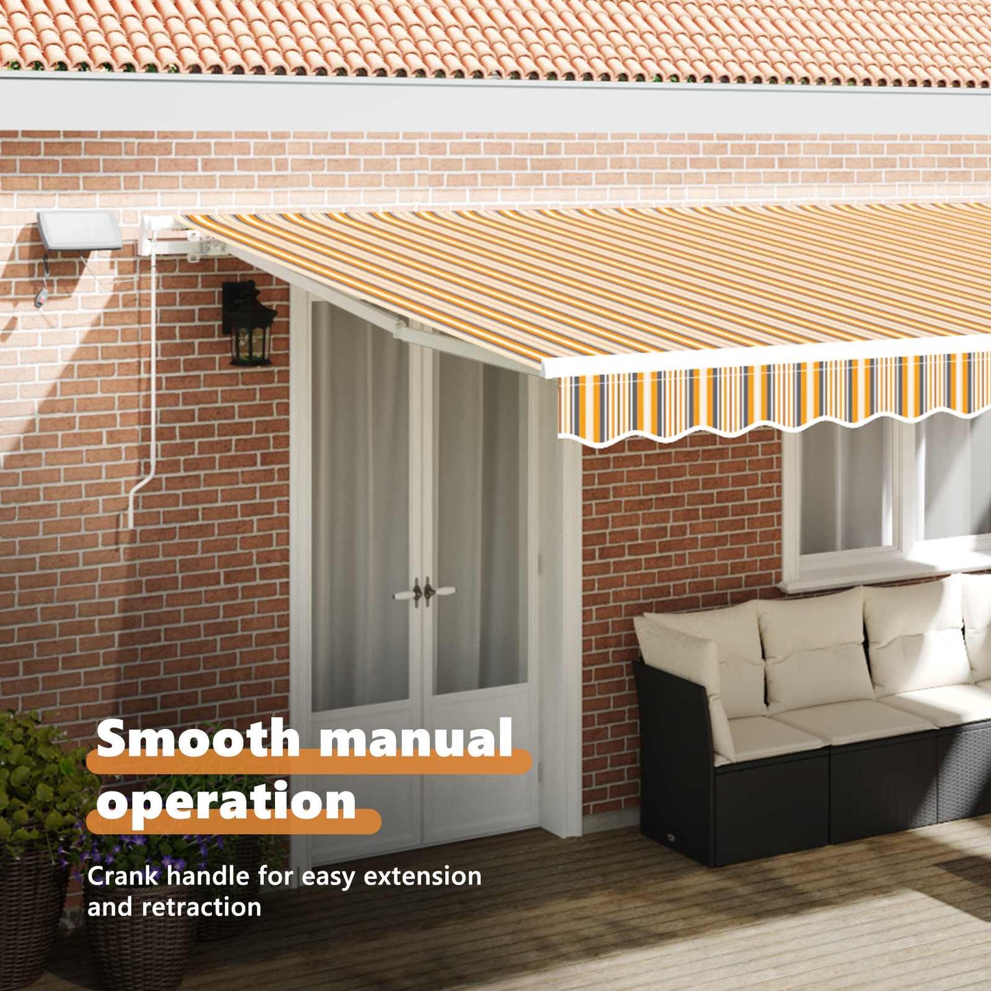 Retractable Awning Multicolour 500 x 350 cm