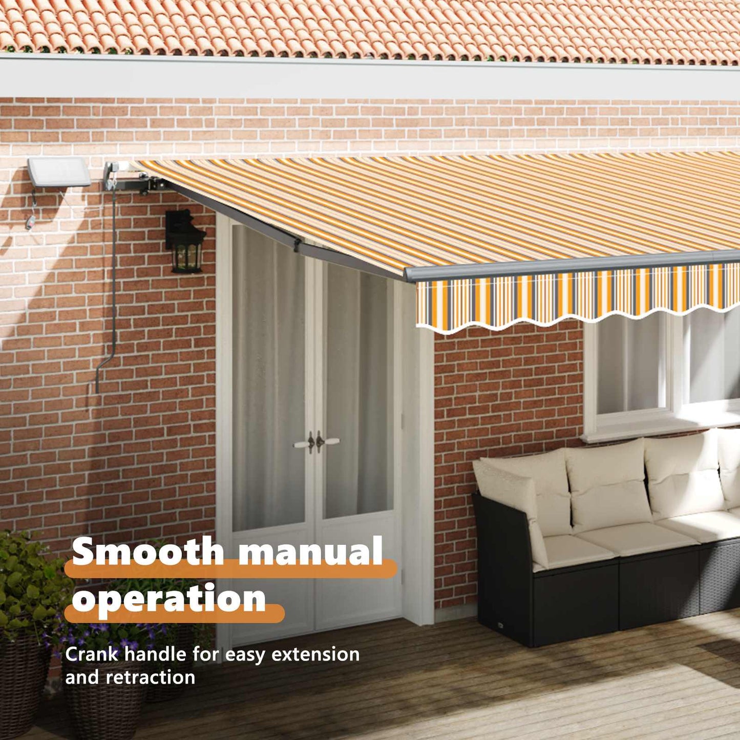 Retractable Awning Multicolour 500 x 350 cm