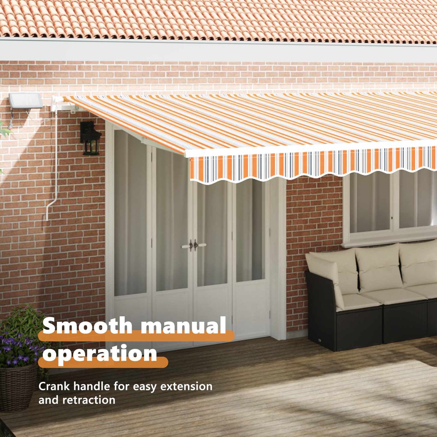 Retractable Awning Multicolour 600 x 350 cm