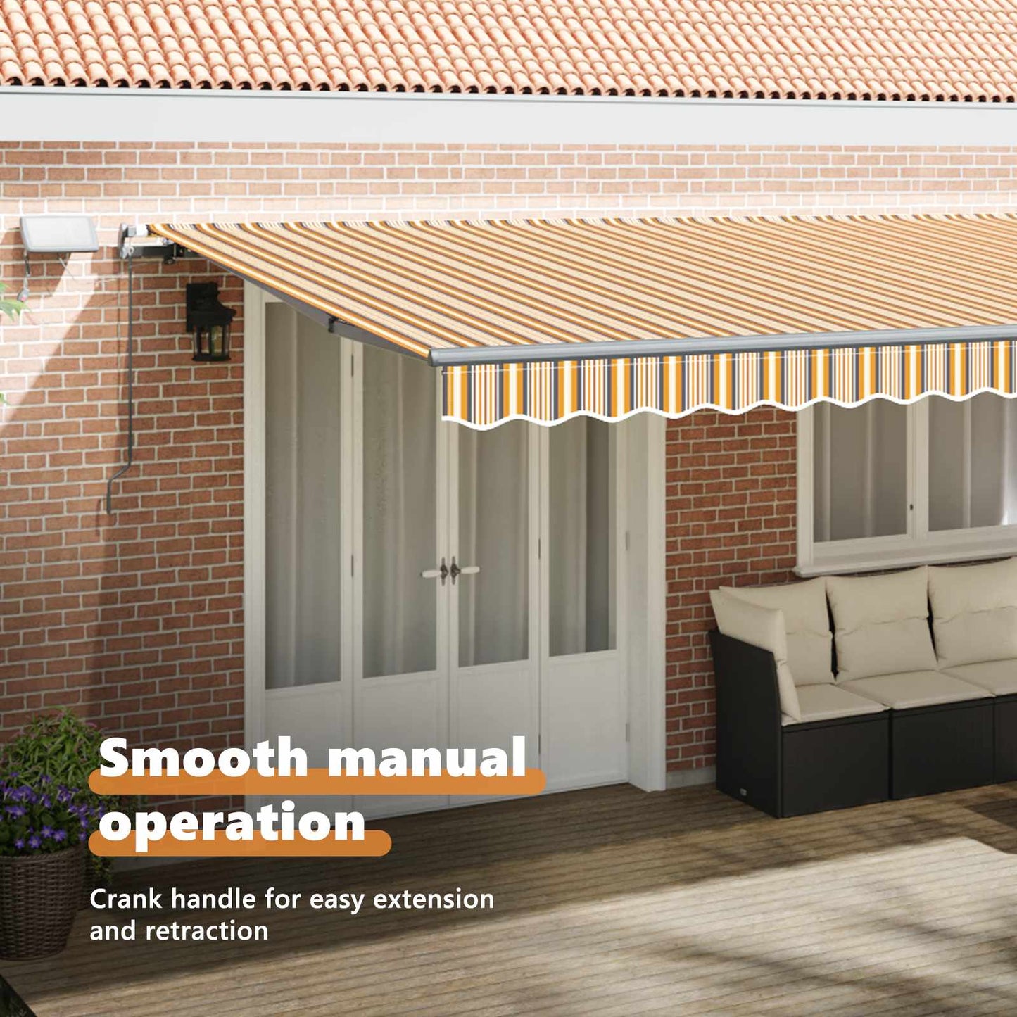 Retractable Awning Multicolour 600 x 350 cm