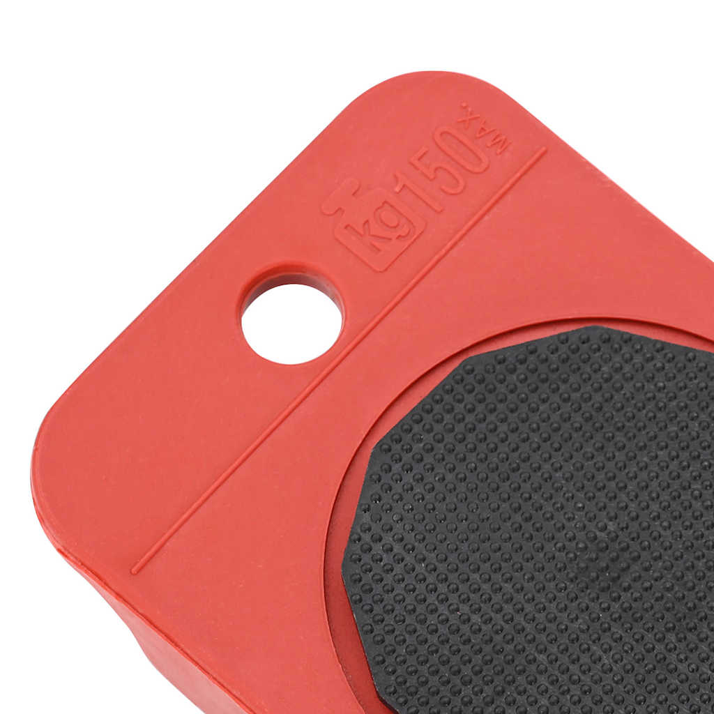 Furniture Rollers 8 pcs with Lifters Red 9,8x7,5x3 cm 150 kg