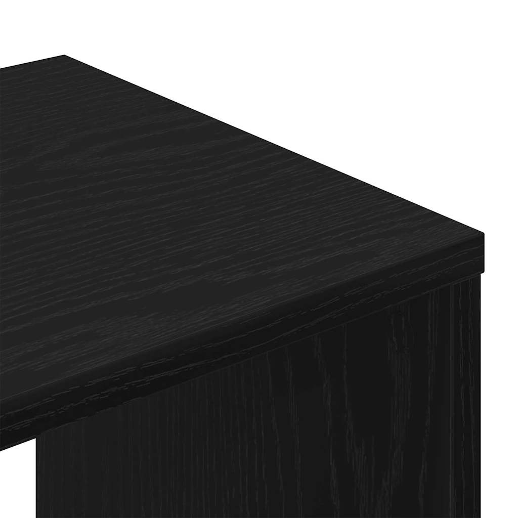 TV Cabinet Set 6 pcs Black Oak Engineered Wood