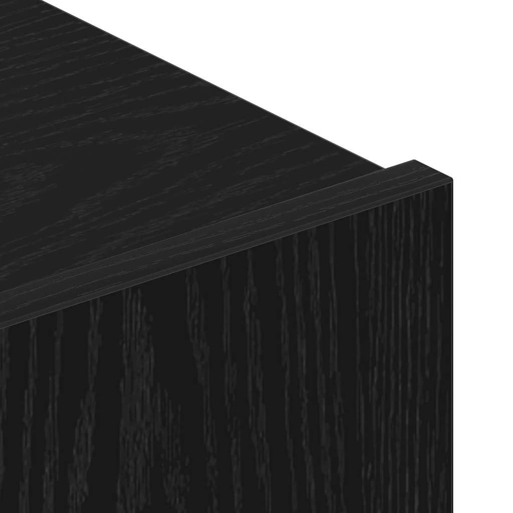 TV Cabinet Set 4 pcs Black Oak Engineered Wood