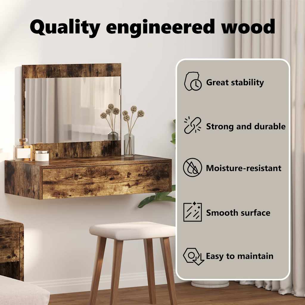 Dressing Table Brown 83 x 40 x 70 cm Engineered Wood