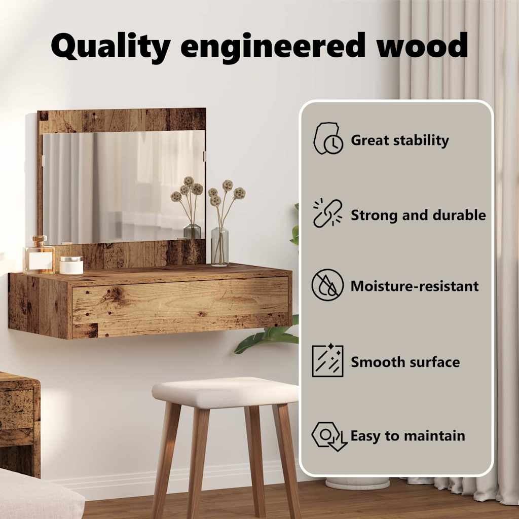 Dressing Table Brown 83 x 40 x 70 cm Engineered Wood