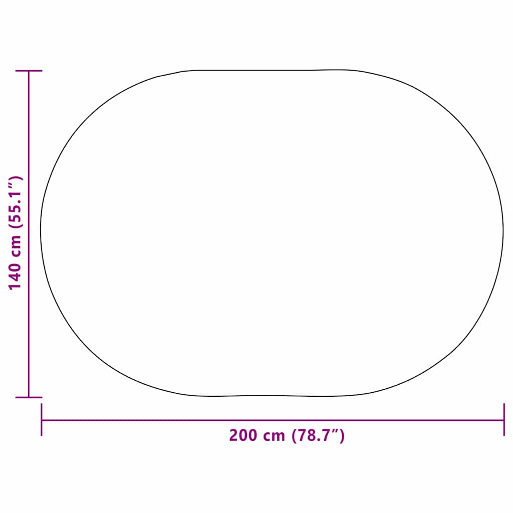 Rug ZIZUR Cream 200 x 140 cm Polypropylene
