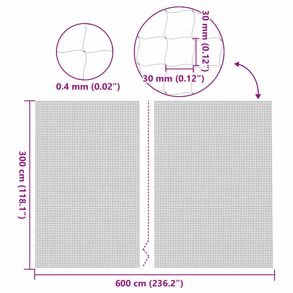 Cat Net Transparent 6x3 m Nylon